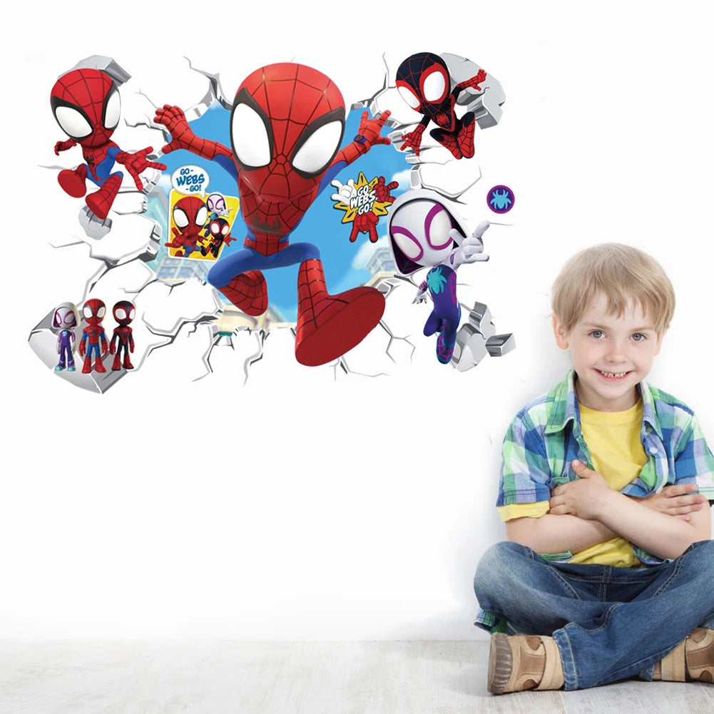 Mini Spiderman Wall Stickers for Kids