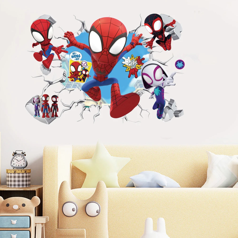 Mini Spiderman Wall Stickers for Kids