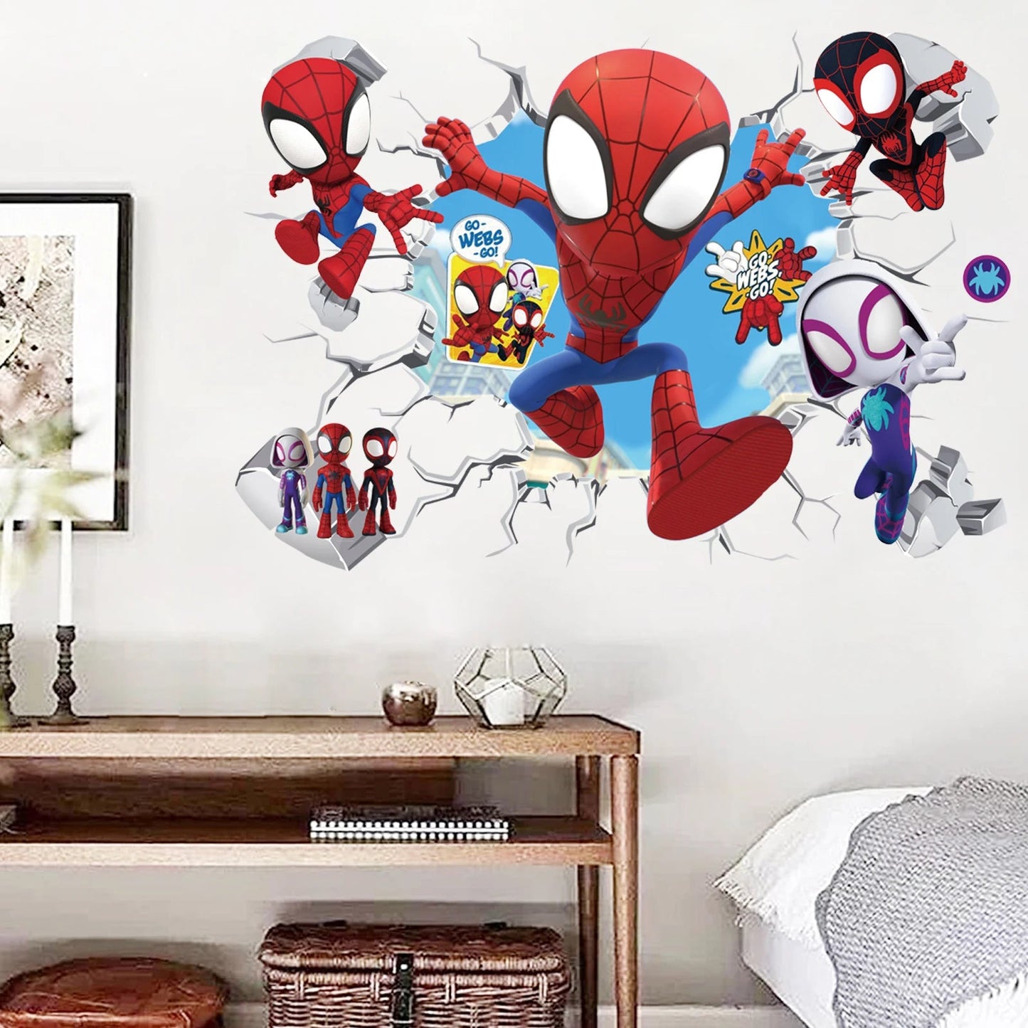 Mini Spiderman Wall Stickers for Kids