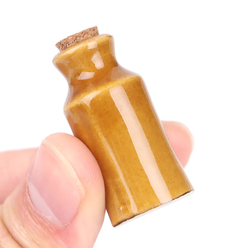 Miniature Ceramic Seasoning Jar for Dollhouse