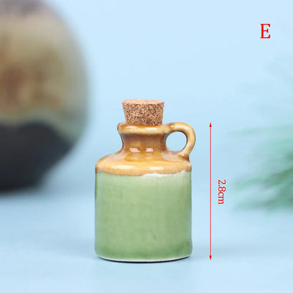 Miniature Ceramic Seasoning Jar for Dollhouse