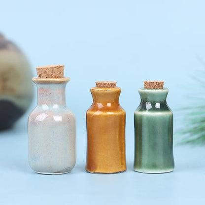 Miniature Ceramic Seasoning Jar for Dollhouse