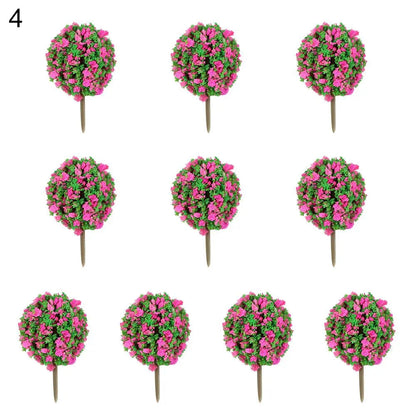 Miniature Flower Trees for Model Scenery