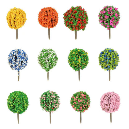 Miniature Flower Trees for Model Scenery