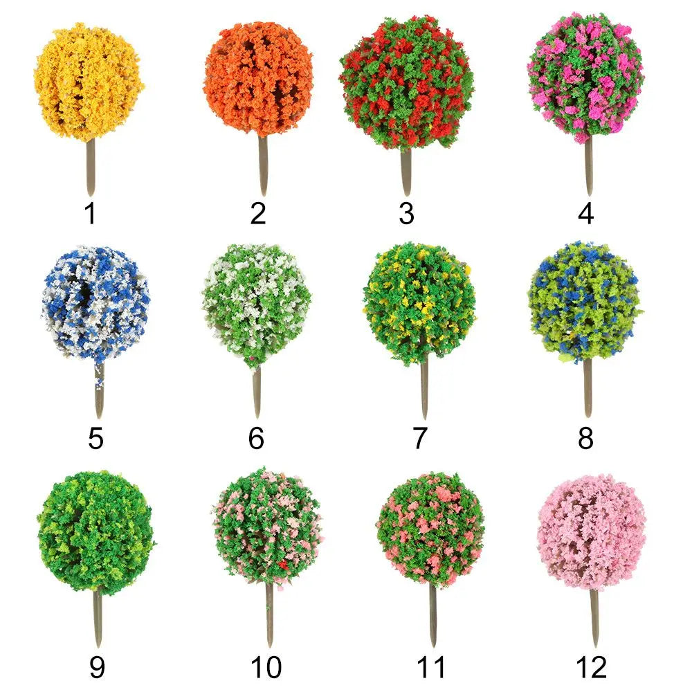 Miniature Flower Trees for Model Scenery