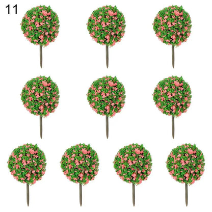 Miniature Flower Trees for Model Scenery