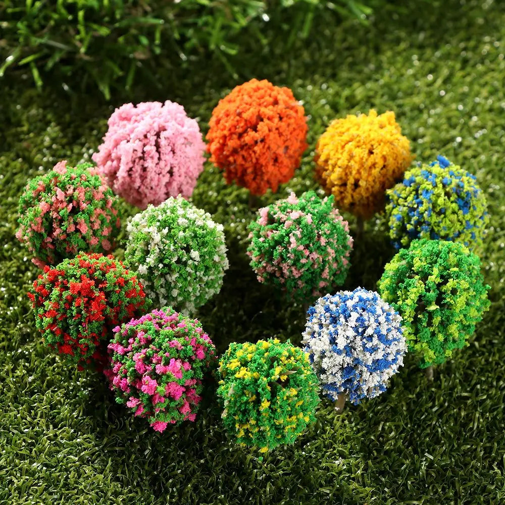 Miniature Flower Trees for Model Scenery