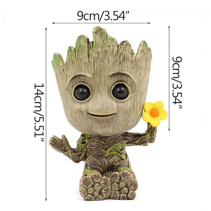 Miniature Groot Figurine Office Decor