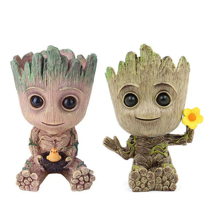 Miniature Groot Figurine Office Decor