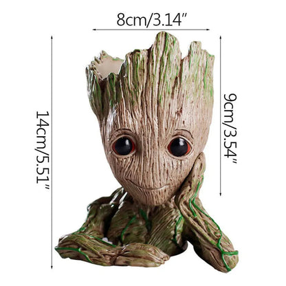 Miniature Groot Figurine Office Decor