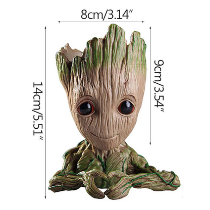 Miniature Groot Figurine Office Decor