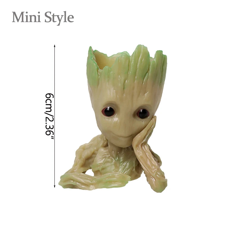 Miniature Groot Figurine Office Decor