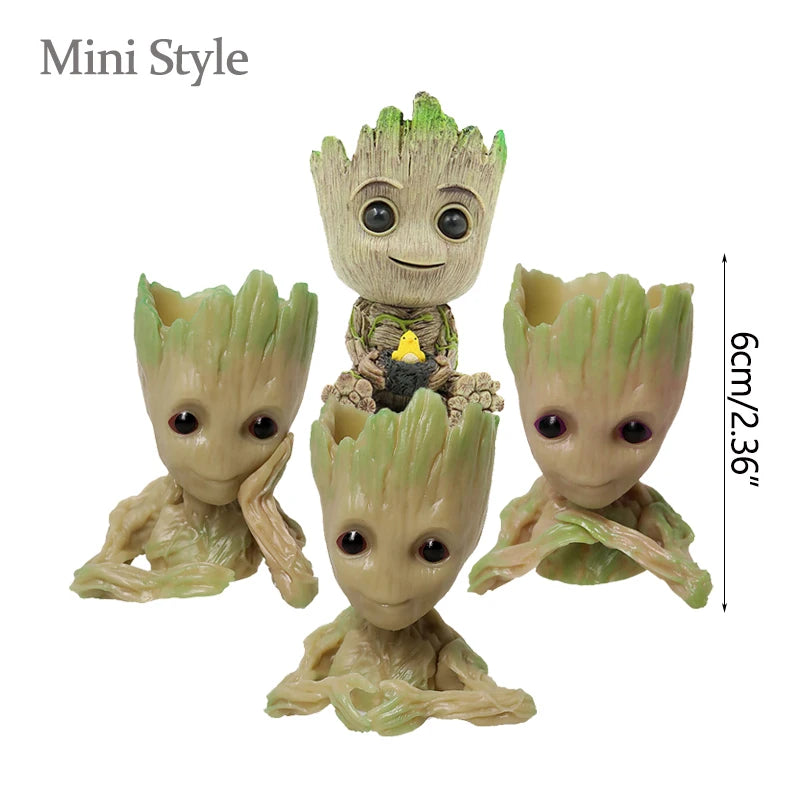 Miniature Groot Figurine Office Decor