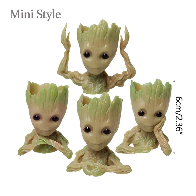 Miniature Groot Figurine Office Decor