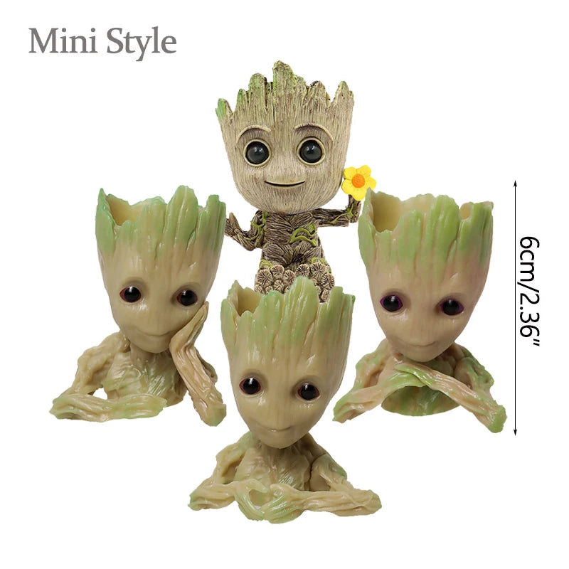 Miniature Groot Figurine Office Decor