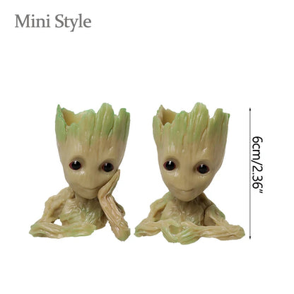 Miniature Groot Figurine Office Decor