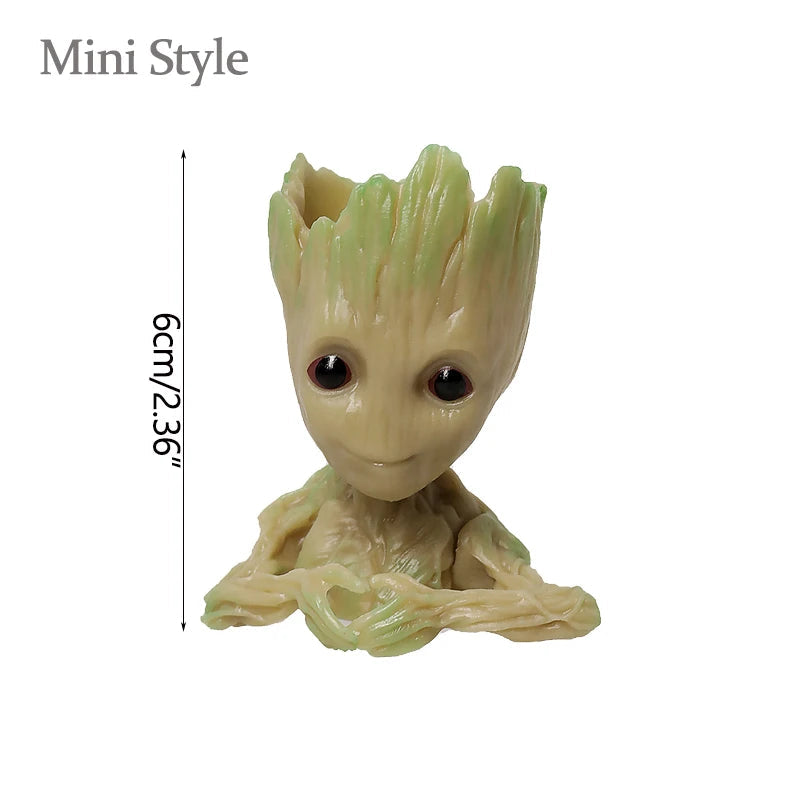 Miniature Groot Figurine Office Decor