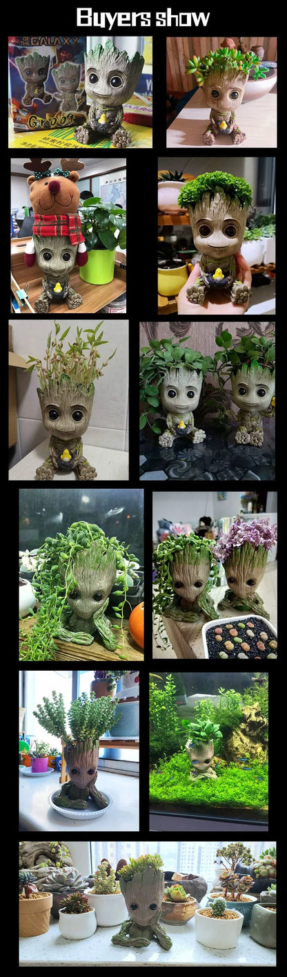 Miniature Groot Figurine Office Decor