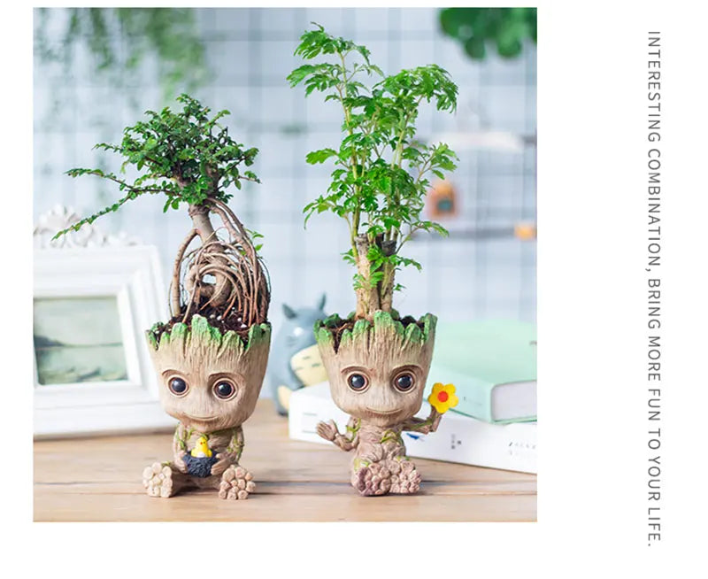 Miniature Groot Figurine Office Decor