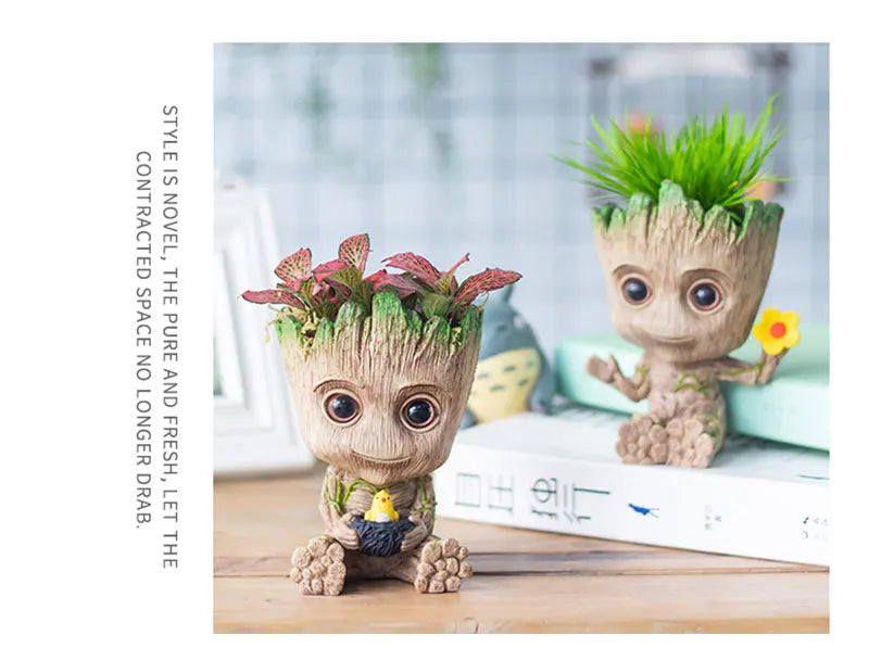 Miniature Groot Figurine Office Decor