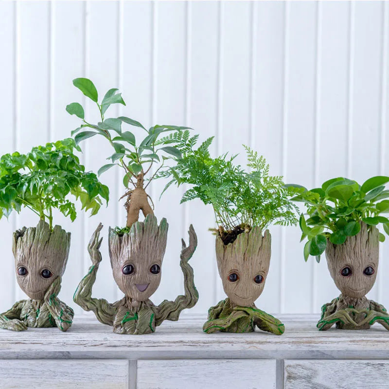 Miniature Groot Figurine Office Decor