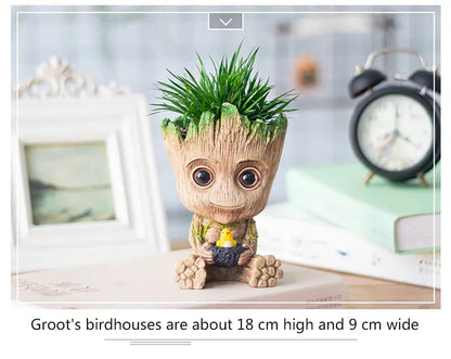 Miniature Groot Figurine Office Decor