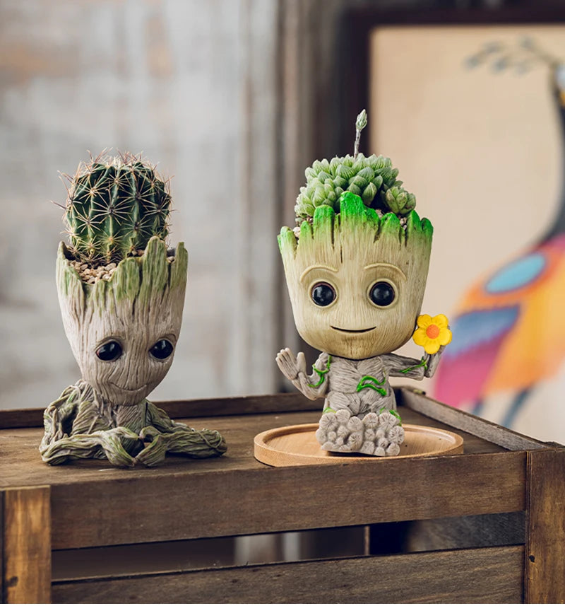 Miniature Groot Figurine Office Decor