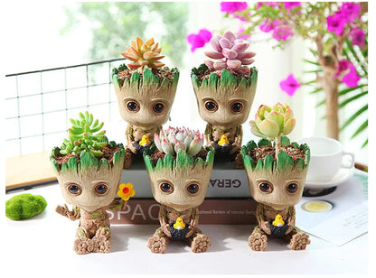 Miniature Groot Figurine Office Decor