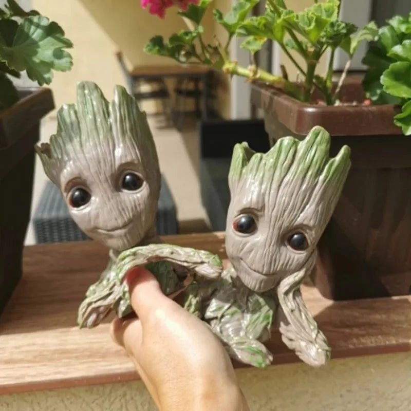 Miniature Groot Figurine Office Decor