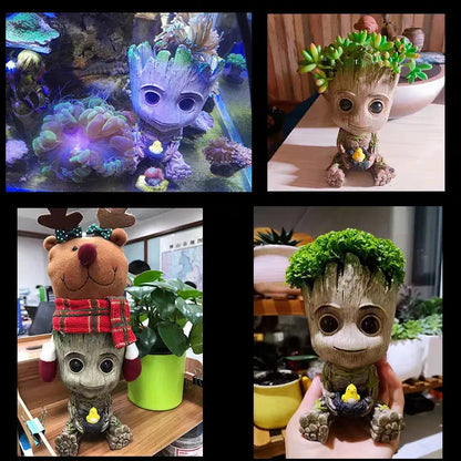 Miniature Groot Figurine Office Decor