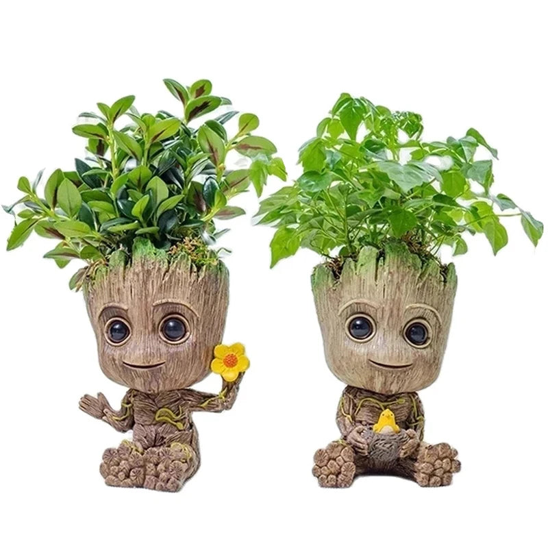 Miniature Groot Figurine Office Decor