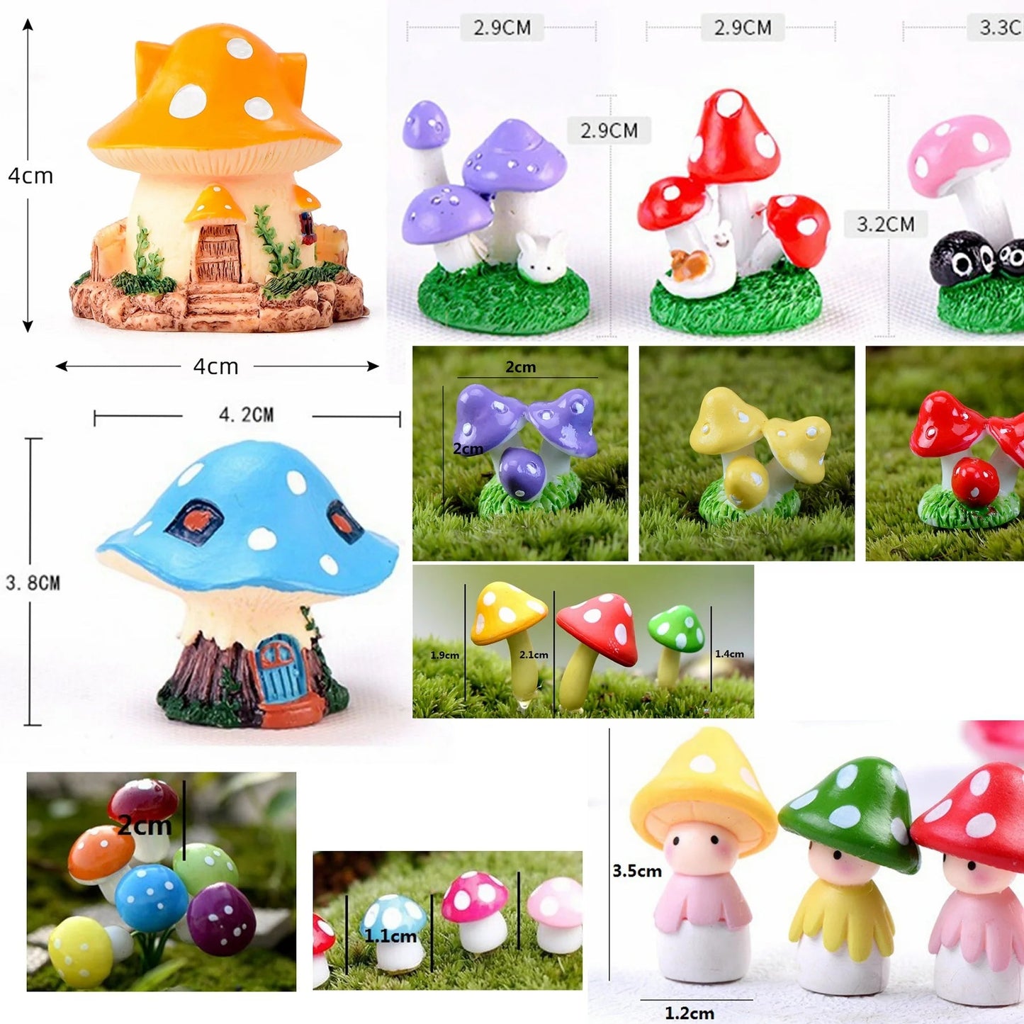 Miniature Resin Fairy Garden Ornaments