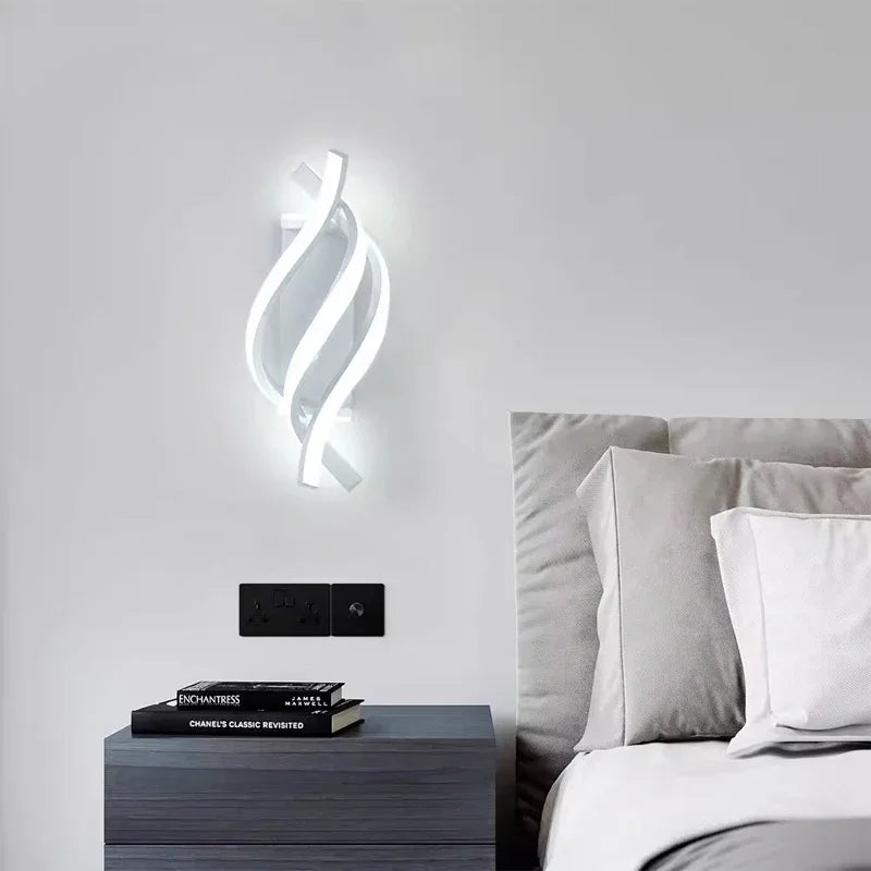 Minimalist Black White LED Wall Lamp