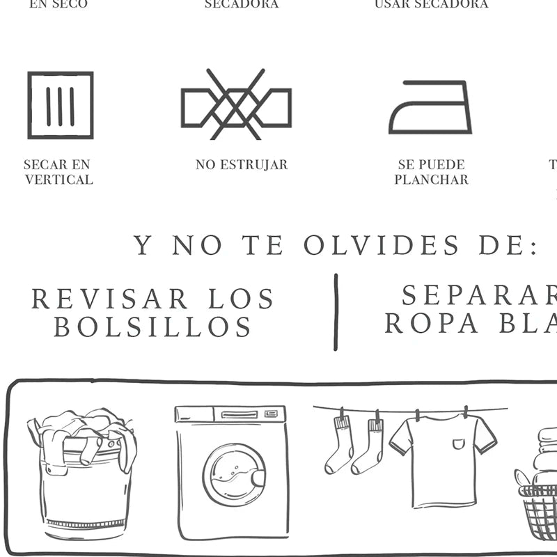 Minimalist Black and White Laundry Art