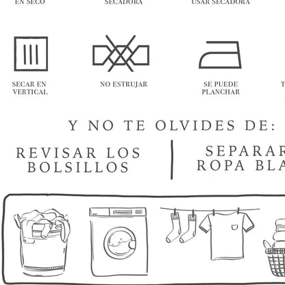 Minimalist Black and White Laundry Art