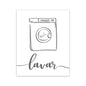 Minimalist Black and White Laundry Art