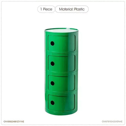 Minimalist Green Plastic Nightstand Table