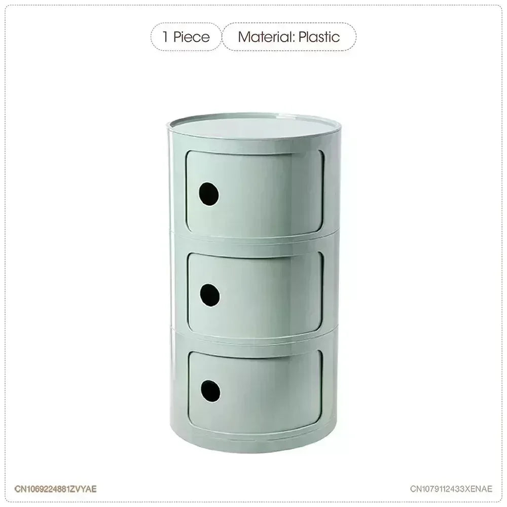 Minimalist Green Plastic Nightstand Table