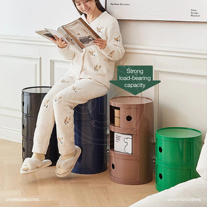 Minimalist Green Plastic Nightstand Table