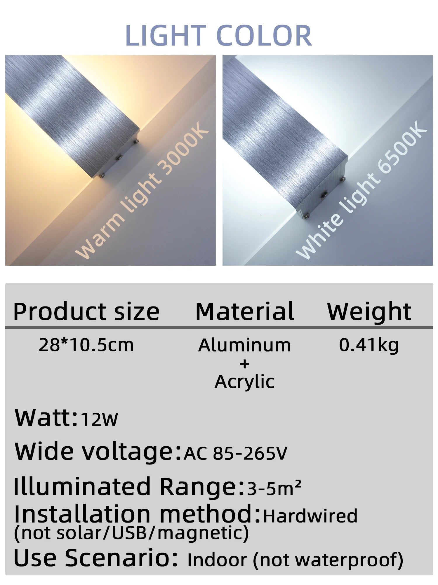 Minimalist LED Aluminium Wall Lamp