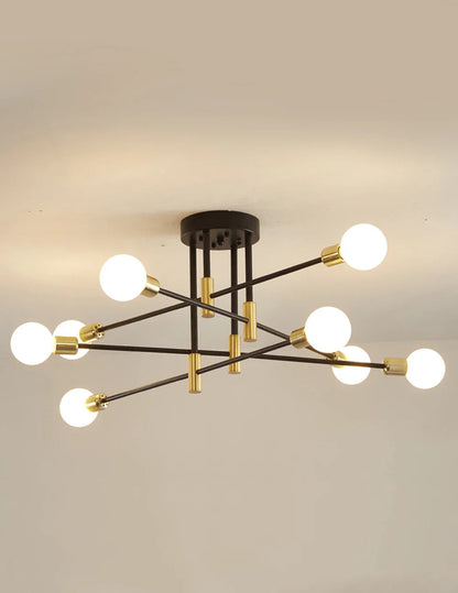 Minimalist LED Chandelier - Black/White/Gold