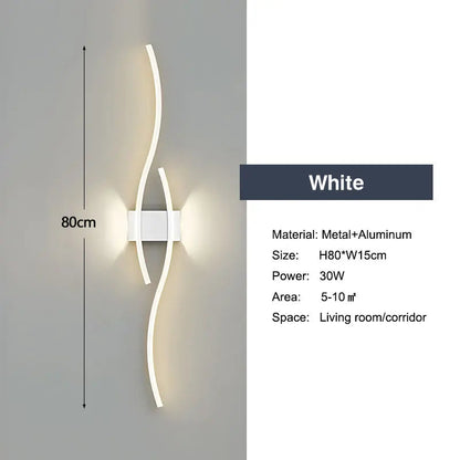 Minimalist LED Wall Lamps - Black, White, Gold