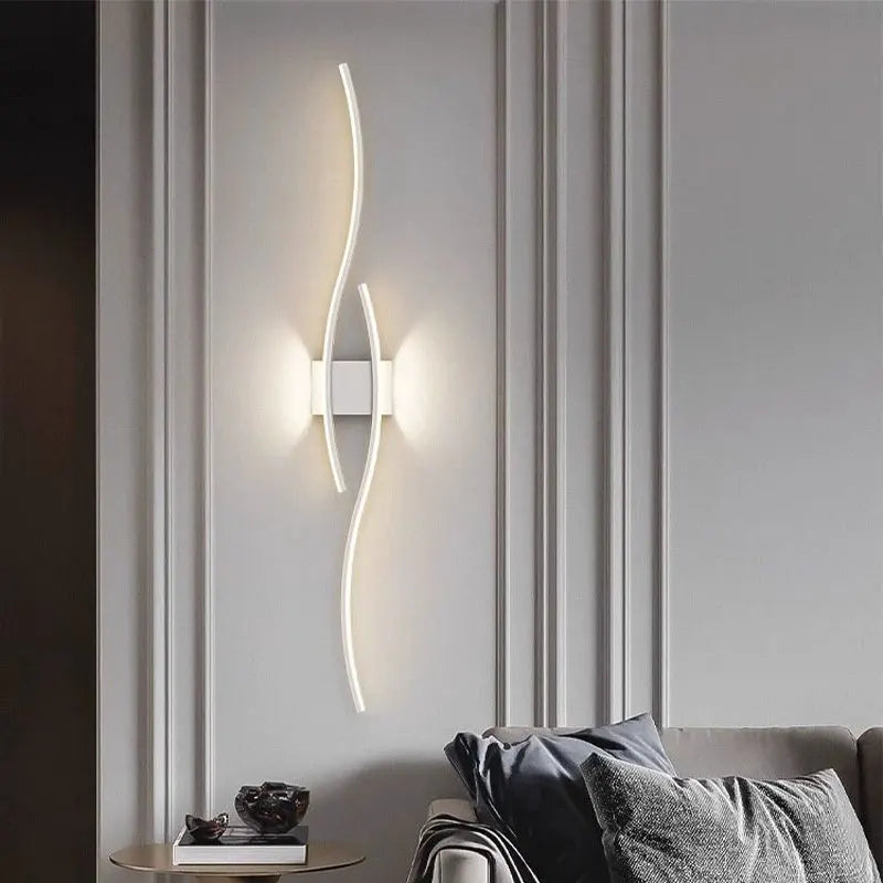 Minimalist LED Wall Lamps - Black, White, Gold