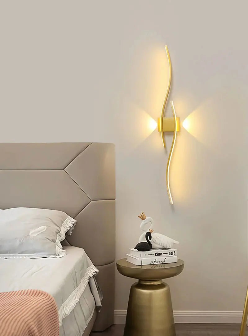 Minimalist LED Wall Lamps - Black, White, Gold