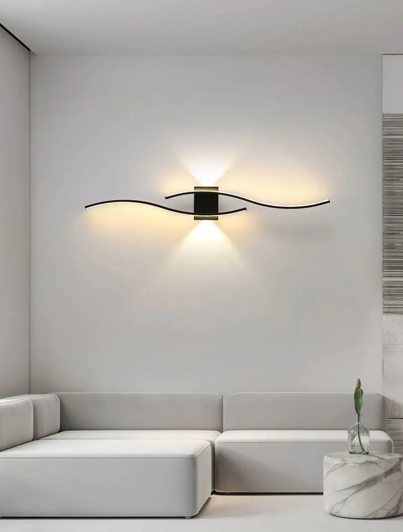 Minimalist LED Wall Lamps - Black, White, Gold