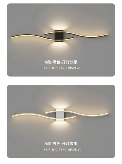 Minimalist LED Wall Lamps - Black, White, Gold