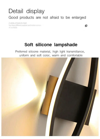 Minimalist LED Wall Lamps - Black, White, Gold