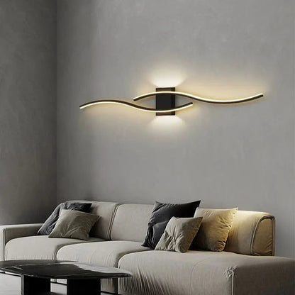 Minimalist LED Wall Lamps - Black, White, Gold