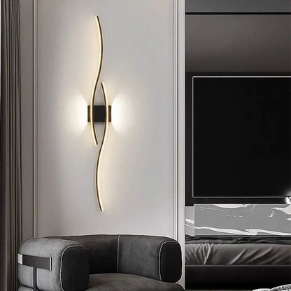 Minimalist LED Wall Lamps - Black, White, Gold