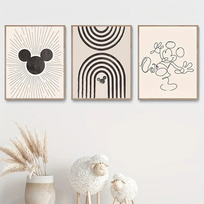 Minimalist Mickey Mouse Canvas Print